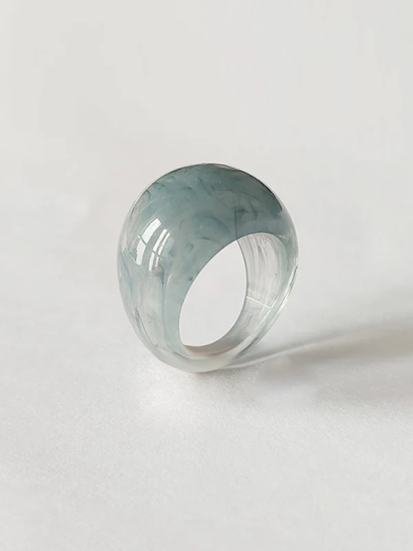 Original 9 Colors Geometric Resin Ring - Image 7