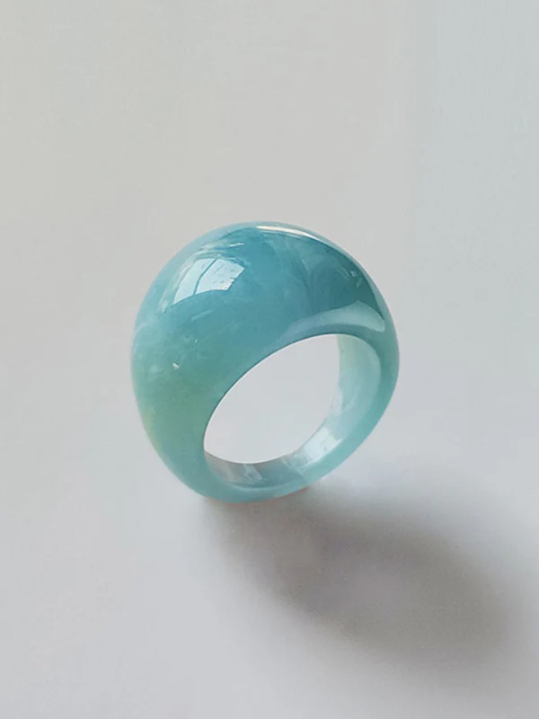 Original 9 Colors Geometric Resin Ring - Image 8