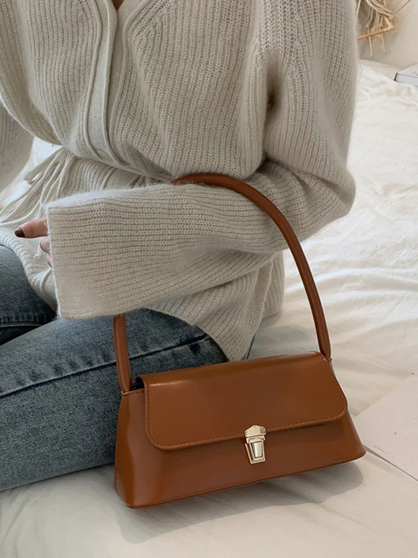 Original Chic 4 Colors Leather Shoulder Bag - Image 5