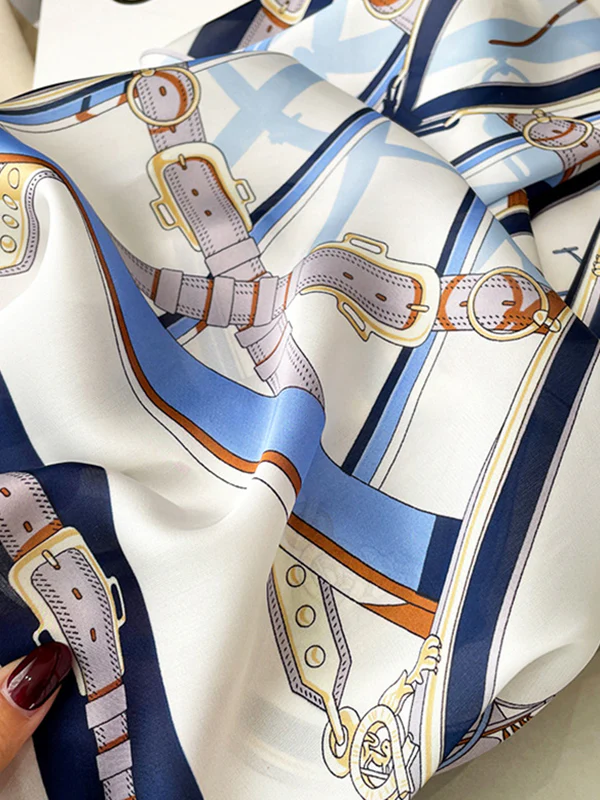 Original Contrast Color Printed Shawl&Scarf - Image 10