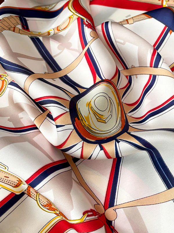 Original Contrast Color Printed Shawl&Scarf - Image 12