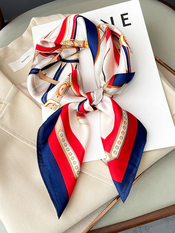 Original Contrast Color Printed Shawl&Scarf - Image 4