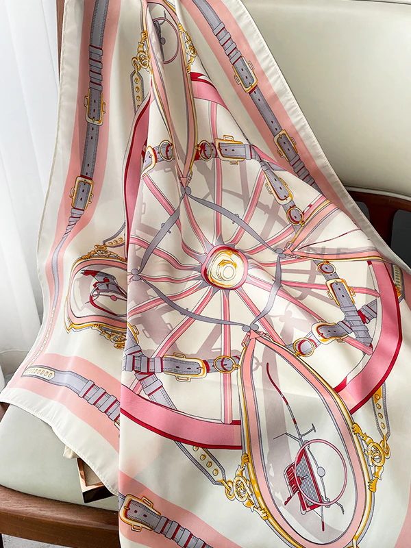 Original Contrast Color Printed Shawl&Scarf - Image 7