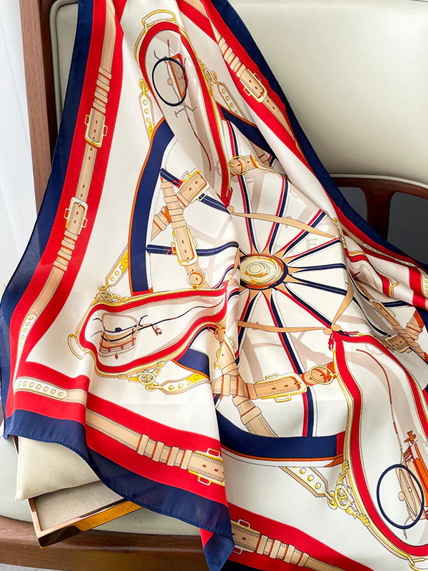 Original Contrast Color Printed Shawl&Scarf - Image 8