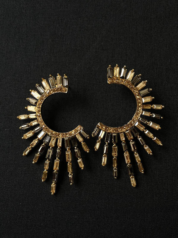Original Contrast Color Zircon Earrings Accessories - Image 3
