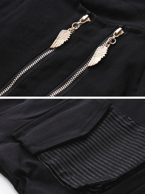 Original Cool Split-Joint With Pockets Zipper Casual Pants Bottoms - Image 12