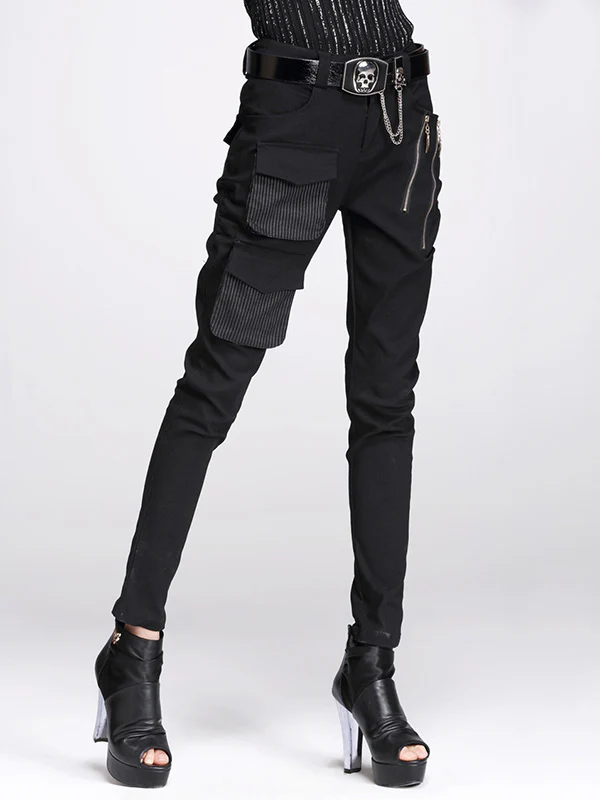 Original Cool Split-Joint With Pockets Zipper Casual Pants Bottoms - Image 4