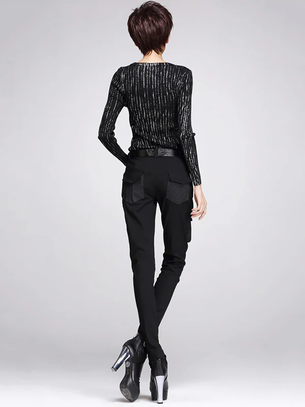 Original Cool Split-Joint With Pockets Zipper Casual Pants Bottoms - Image 9