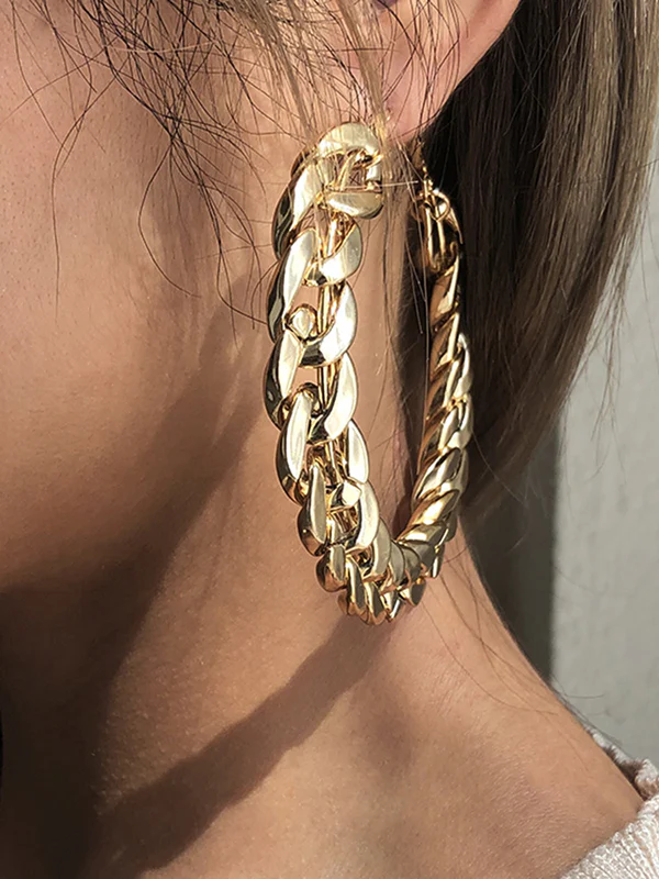 Original Cool Statement Chain Earrings - Image 3