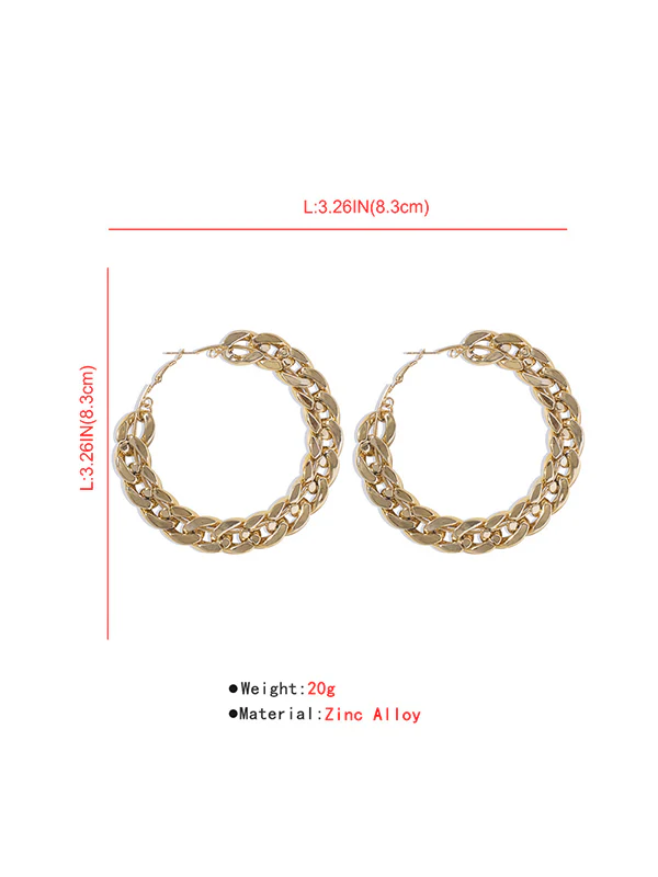 Original Cool Statement Chain Earrings - Image 4