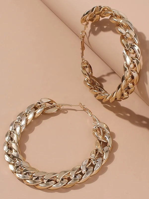 Original Cool Statement Chain Earrings - Image 5