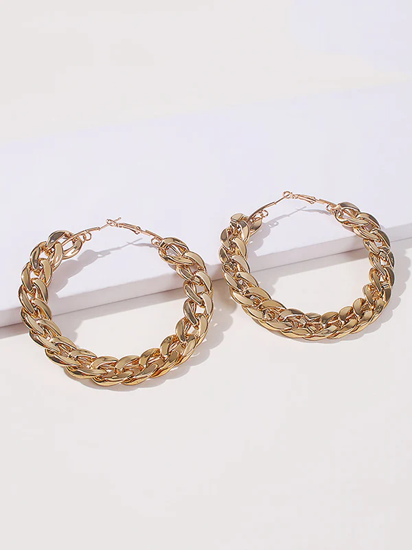 Original Cool Statement Chain Earrings - Image 7