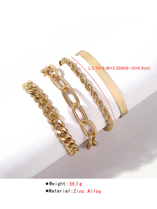 Original Cool Statement Chains Bracelet - Image 3