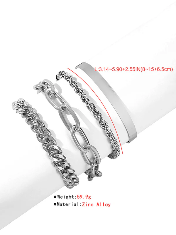 Original Cool Statement Chains Bracelet - Image 4