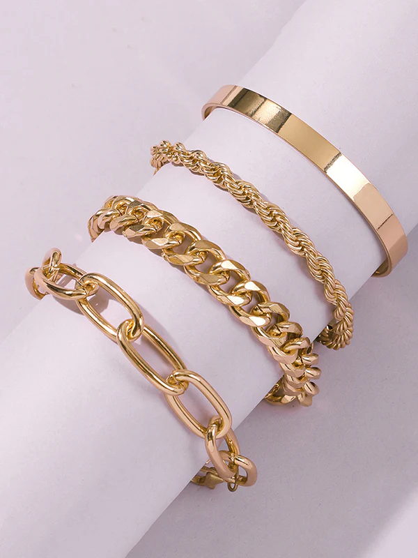 Original Cool Statement Chains Bracelet - Image 5