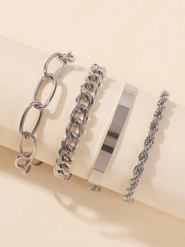 Original Cool Statement Chains Bracelet - Image 6