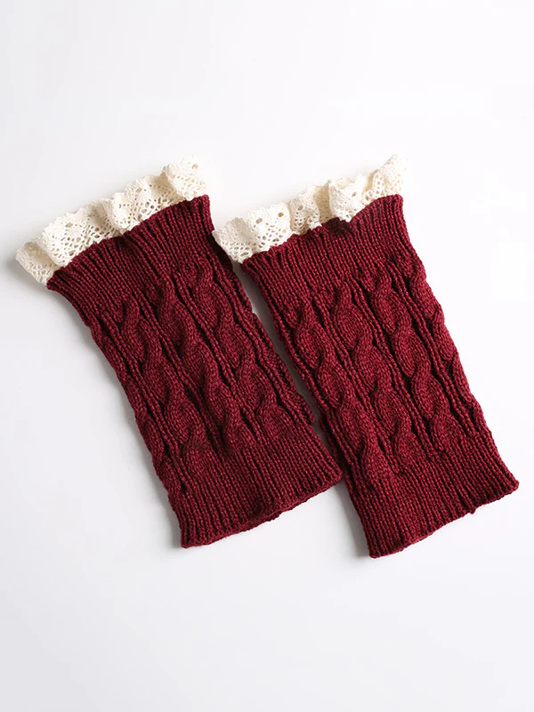 Original Creation Keep Warm Hollow Jacquard Leg Warmers Accessories - Image 15