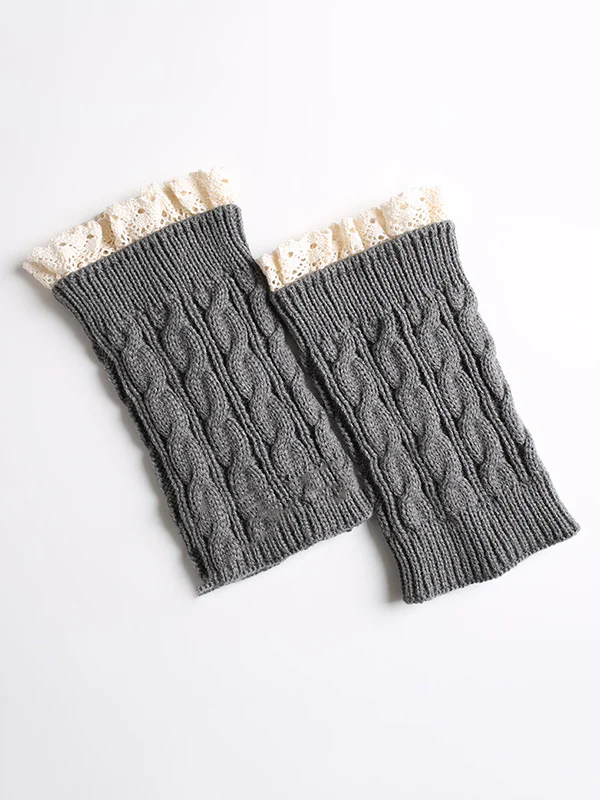 Original Creation Keep Warm Hollow Jacquard Leg Warmers Accessories - Image 16