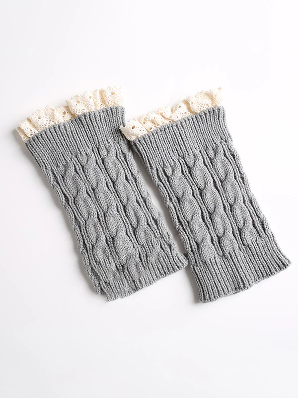 Original Creation Keep Warm Hollow Jacquard Leg Warmers Accessories - Image 17
