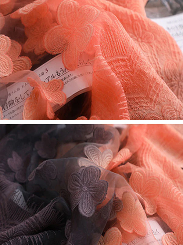 Original Floral Sun-Protection Silk Scarf - Image 30