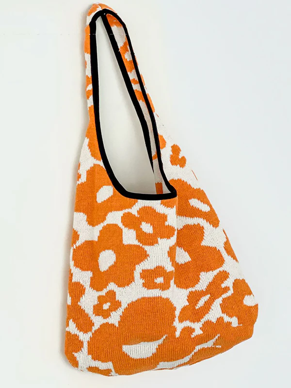 Original Floral Weave Contrast Color Bags Accessories - Image 11