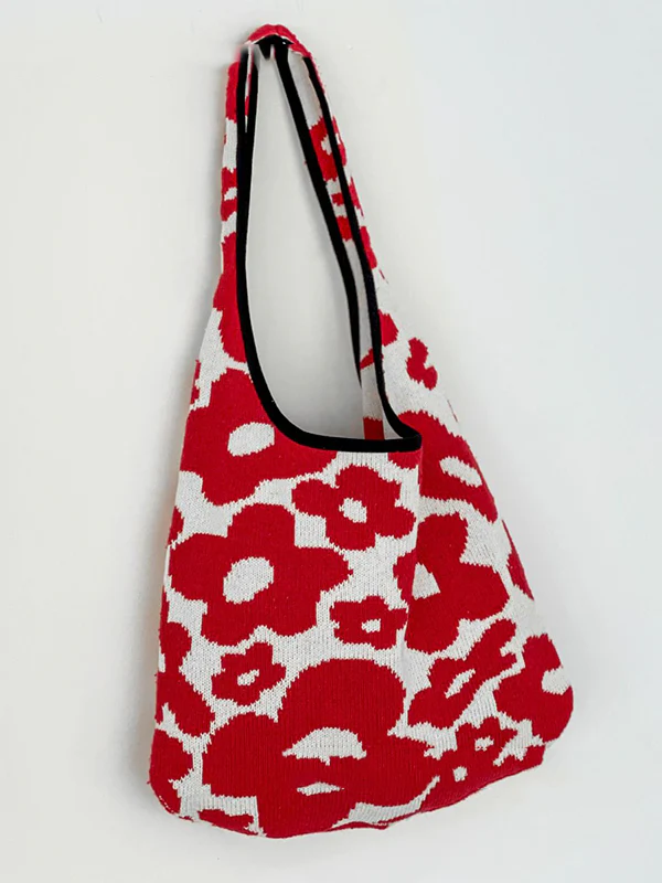Original Floral Weave Contrast Color Bags Accessories - Image 12