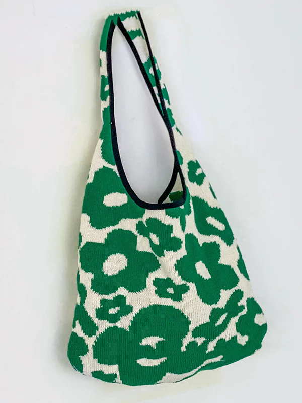 Original Floral Weave Contrast Color Bags Accessories - Image 13