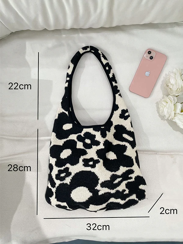 Original Floral Weave Contrast Color Bags Accessories - Image 7