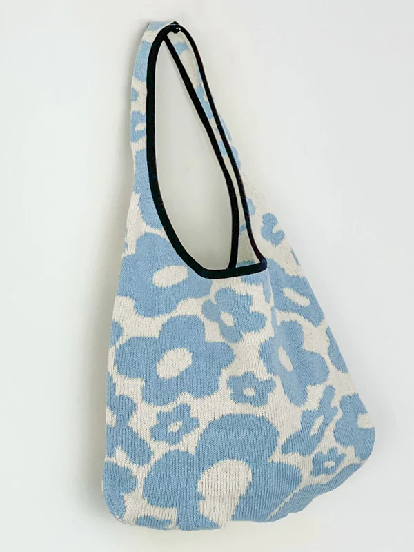 Original Floral Weave Contrast Color Bags Accessories - Image 9
