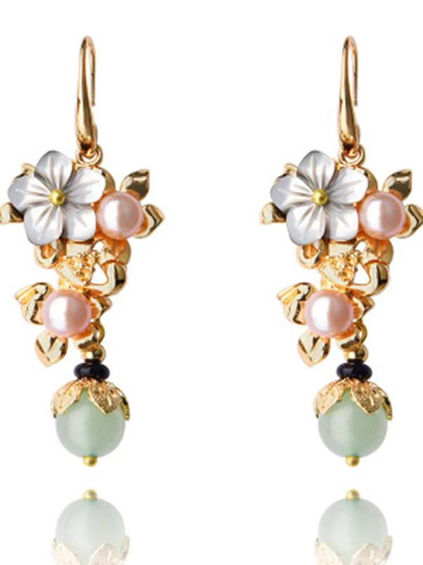 Original Flower Pearl Earrings - Image 5