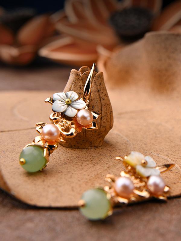 Original Flower Pearl Earrings - Image 7
