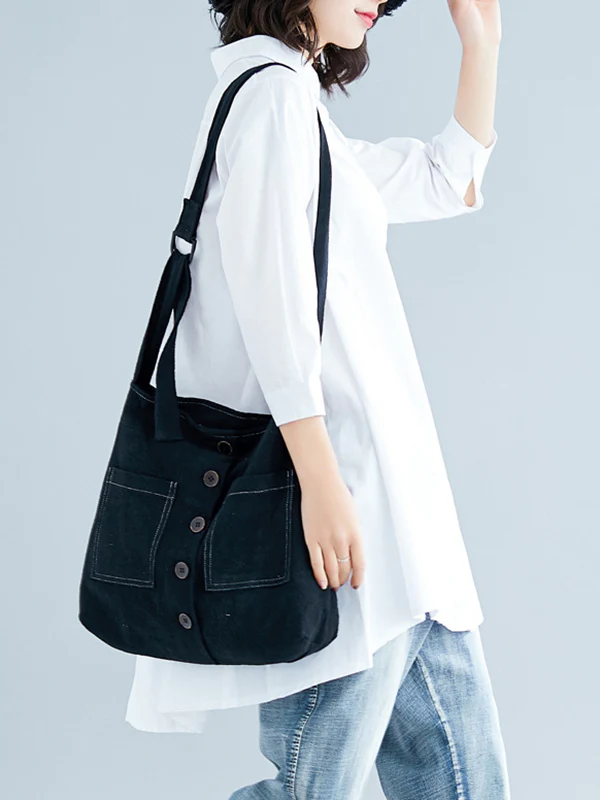 Original Irregularity Solid Blouses&Shirts - Image 13