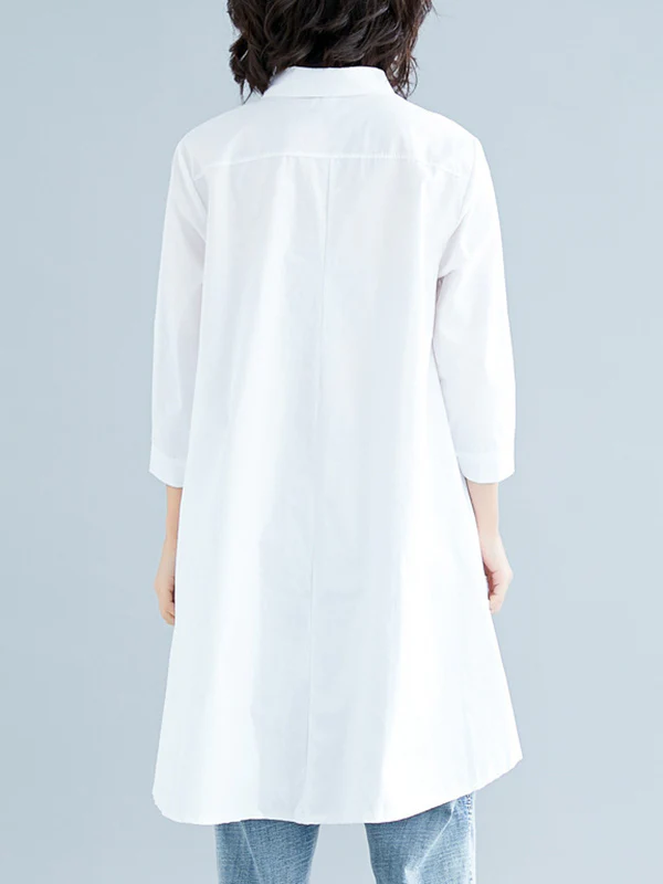 Original Irregularity Solid Blouses&Shirts - Image 14