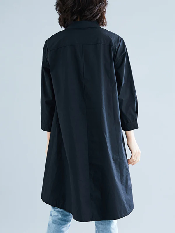 Original Irregularity Solid Blouses&Shirts - Image 18