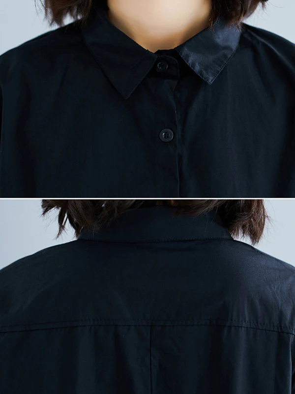 Original Irregularity Solid Blouses&Shirts - Image 19