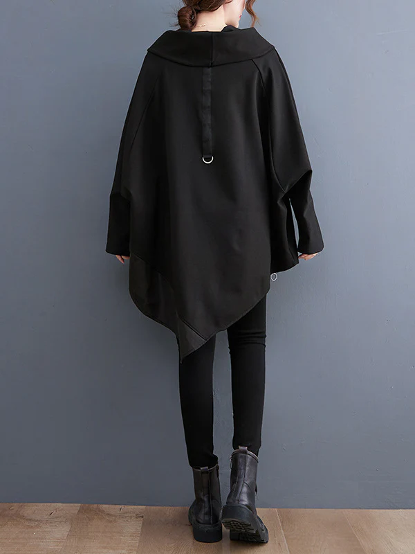 Original Loose Irregular Zipper Long Sleeves Sweatshirt - Image 8