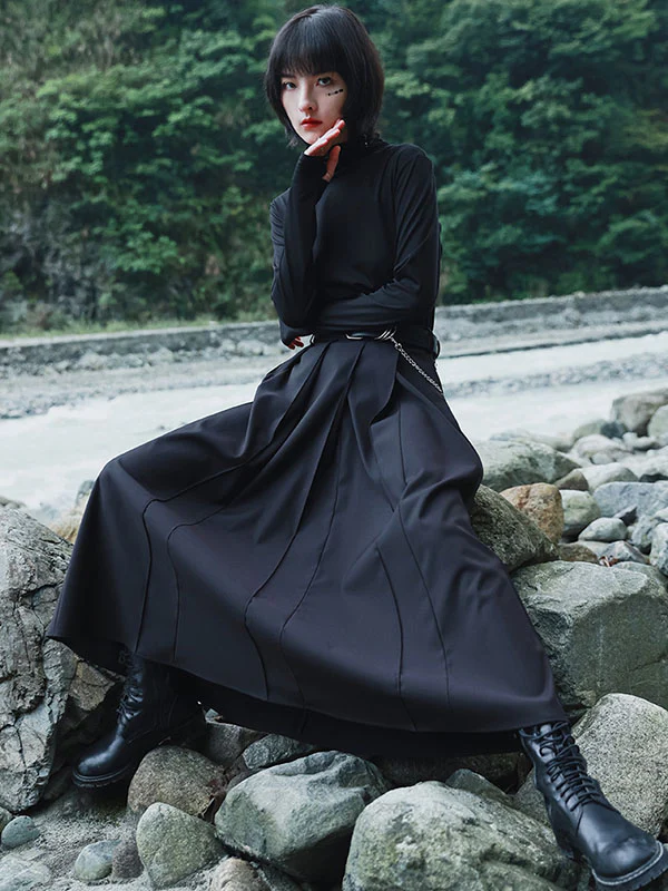 Original Pleats Empire A-Line Skirt - Image 3