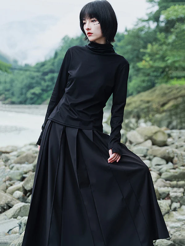 Original Pleats Empire A-Line Skirt - Image 6