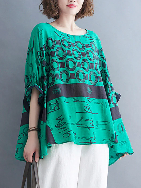 Original Printing Batwing Sleeve T-Shirts Tops - Image 10