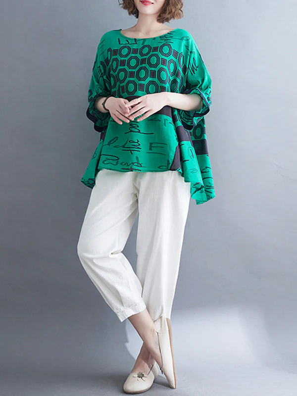 Original Printing Batwing Sleeve T-Shirts Tops - Image 14