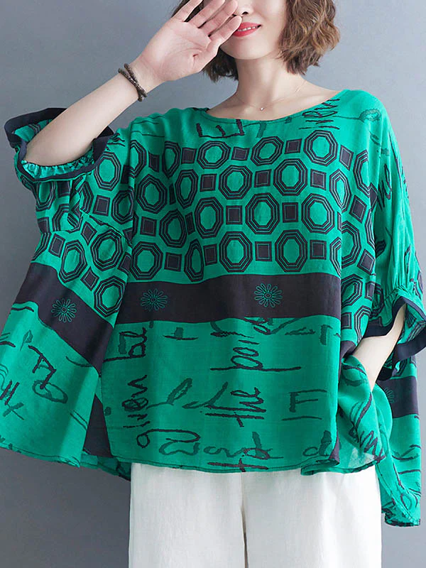Original Printing Batwing Sleeve T-Shirts Tops - Image 2