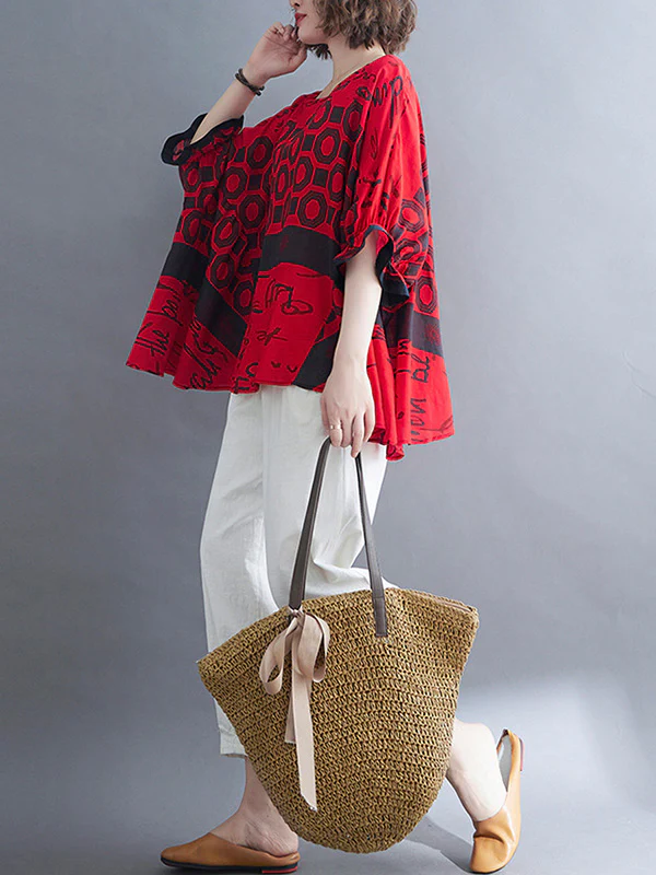 Original Printing Batwing Sleeve T-Shirts Tops - Image 20