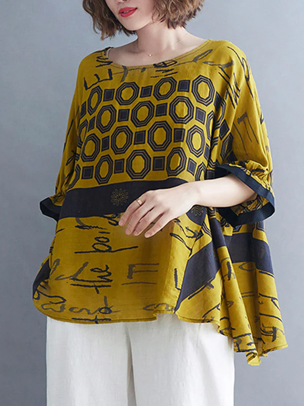 Original Printing Batwing Sleeve T-Shirts Tops - Image 4