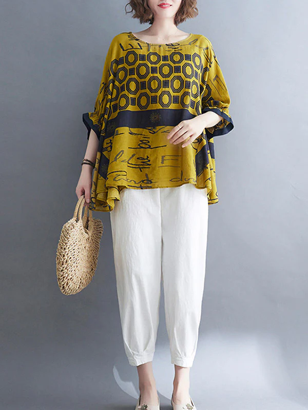 Original Printing Batwing Sleeve T-Shirts Tops - Image 6