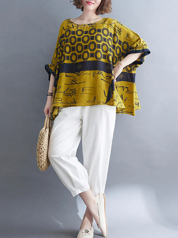 Original Printing Batwing Sleeve T-Shirts Tops - Image 7