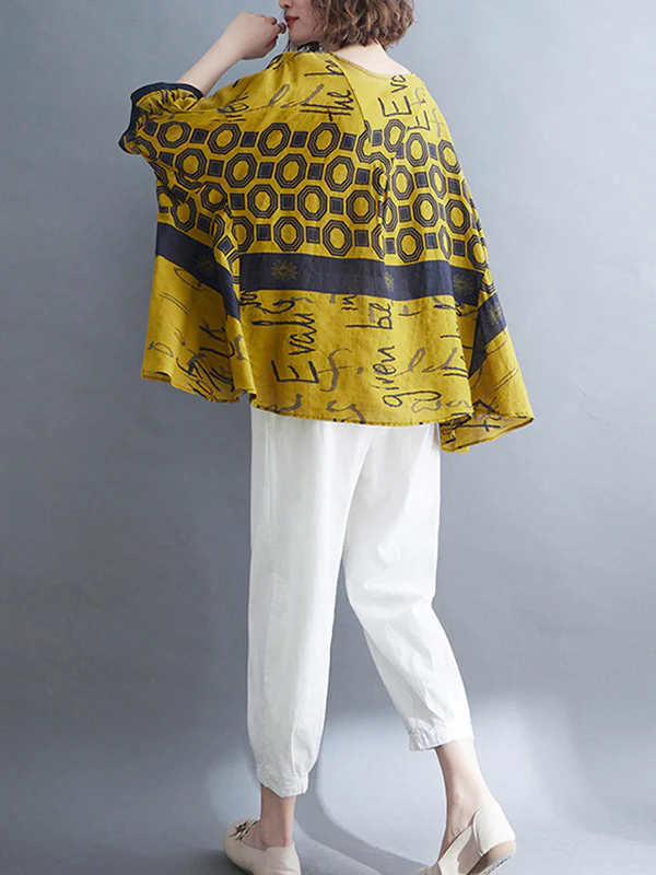 Original Printing Batwing Sleeve T-Shirts Tops - Image 8