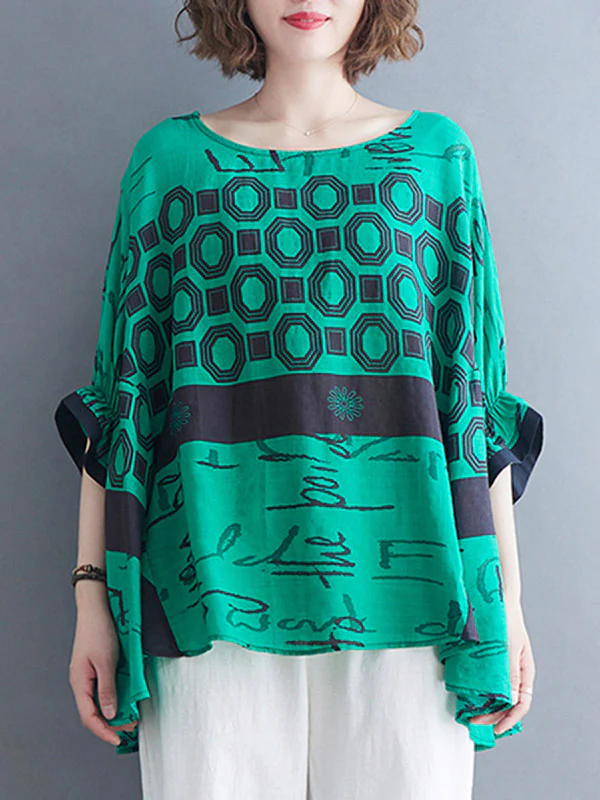 Original Printing Batwing Sleeve T-Shirts Tops - Image 9