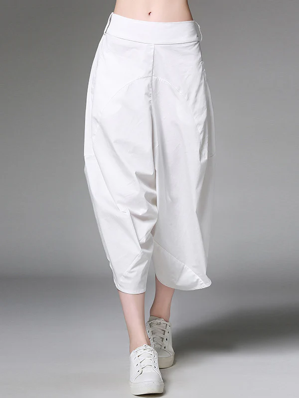 Original Simple Casual Loose White Harem Pants - Image 5