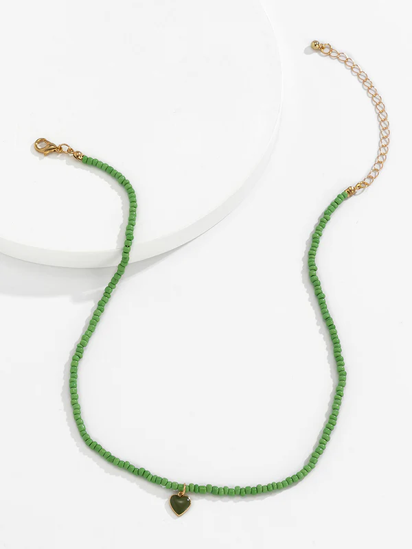 Original Solid Color Beads Necklace - Image 10