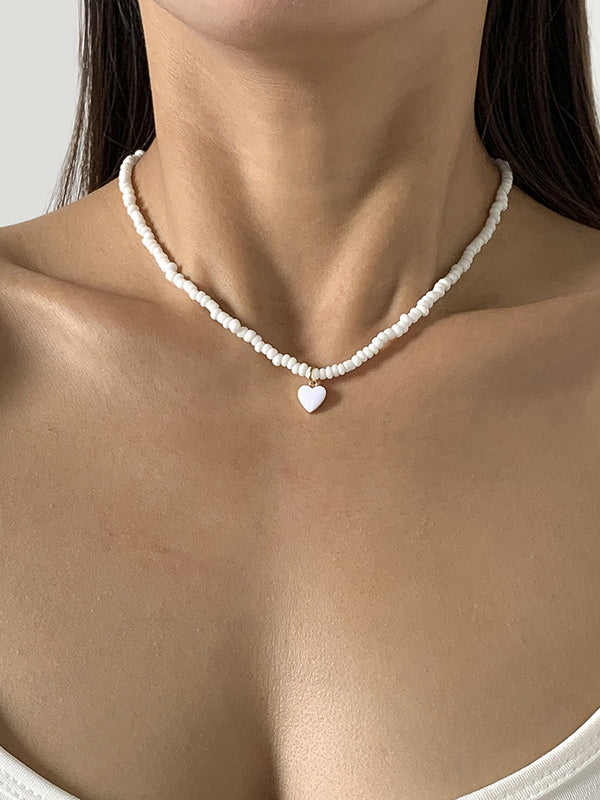 Original Solid Color Beads Necklace - Image 11